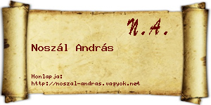 Noszál András névjegykártya