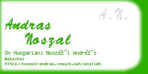 andras noszal business card